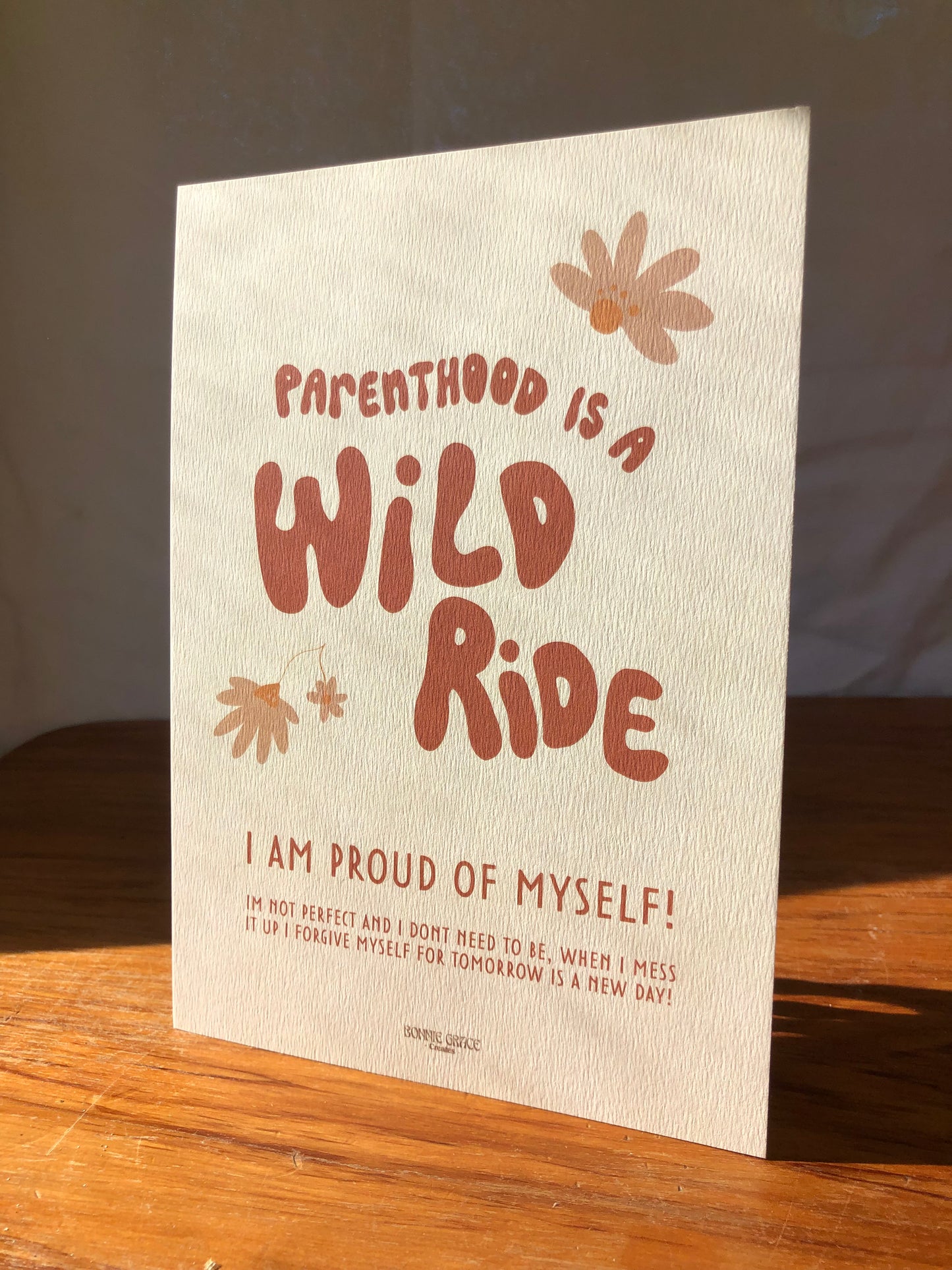 PARENTHOOD IS A WILD RIDE A5 Print