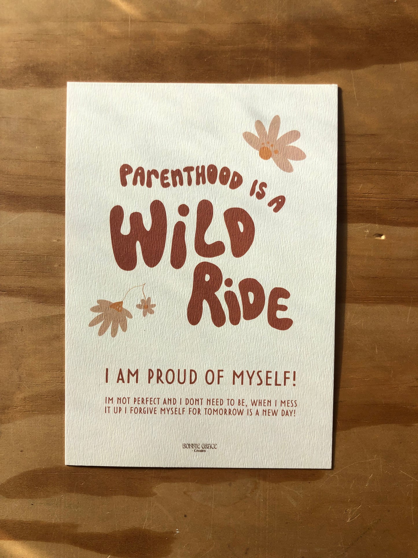 PARENTHOOD IS A WILD RIDE A5 Print