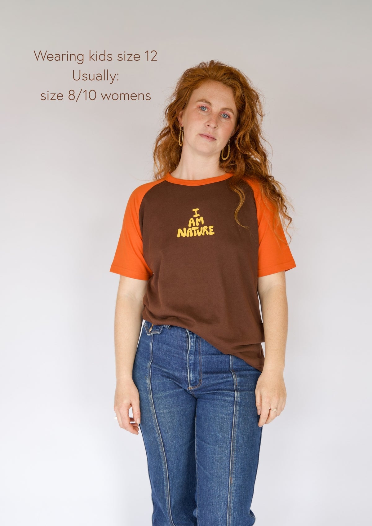 I AM NATURE Kids T-shirt - Brown & Orange