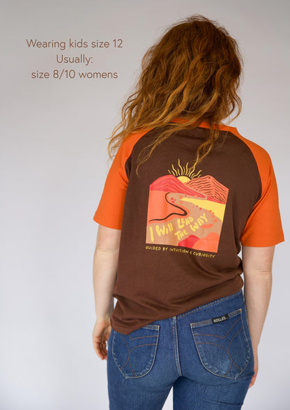 I AM NATURE Kids T-shirt - Brown & Orange
