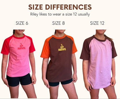 I AM NATURE Kids T-shirt - Pink & Red