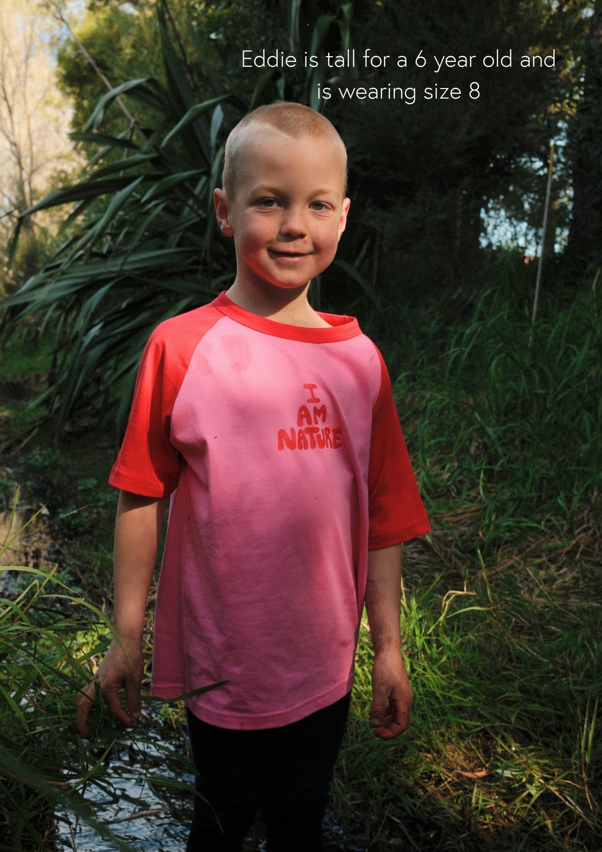 I AM NATURE Kids T-shirt - Pink & Red