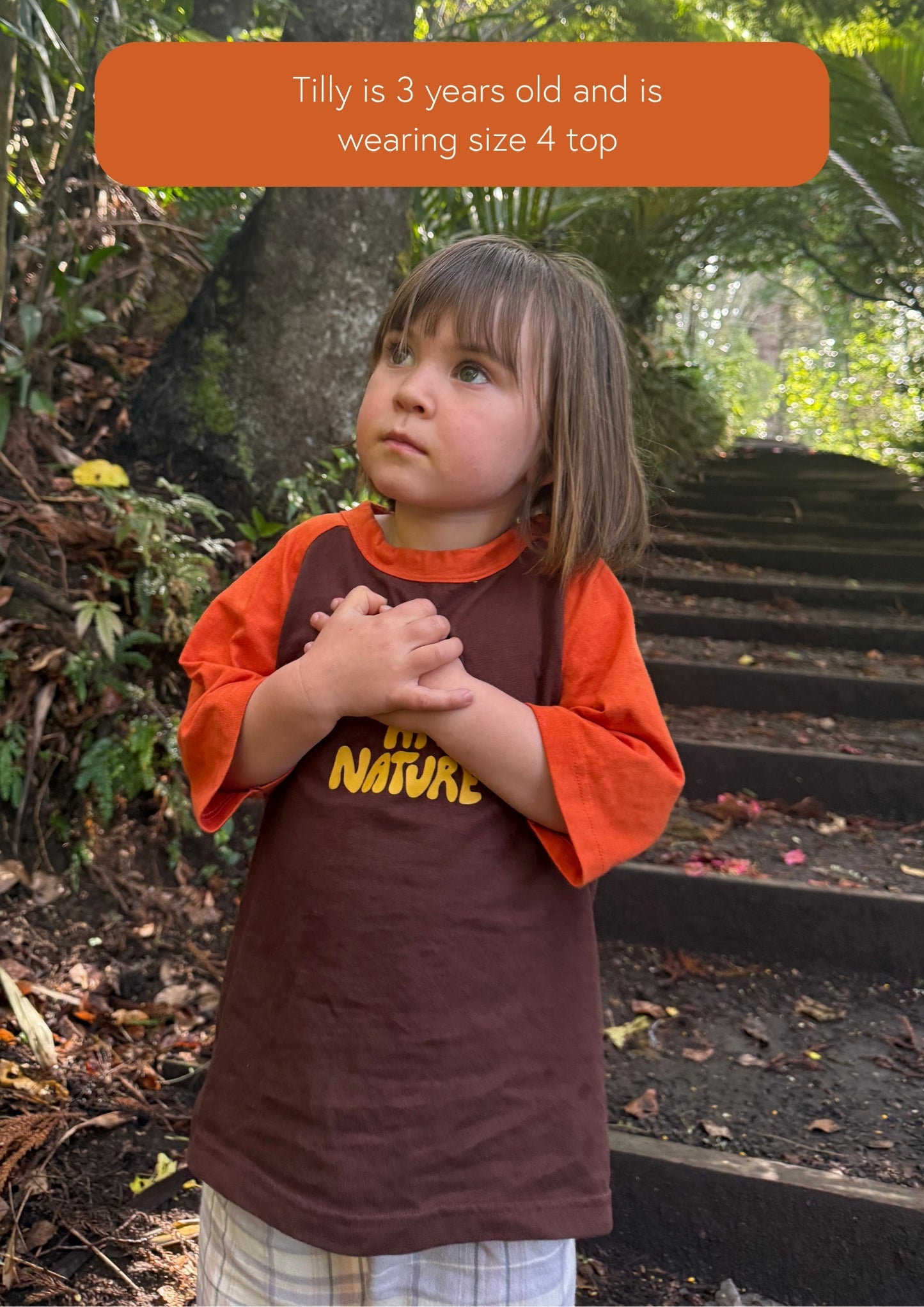 I AM NATURE Kids T-shirt - Brown & Orange