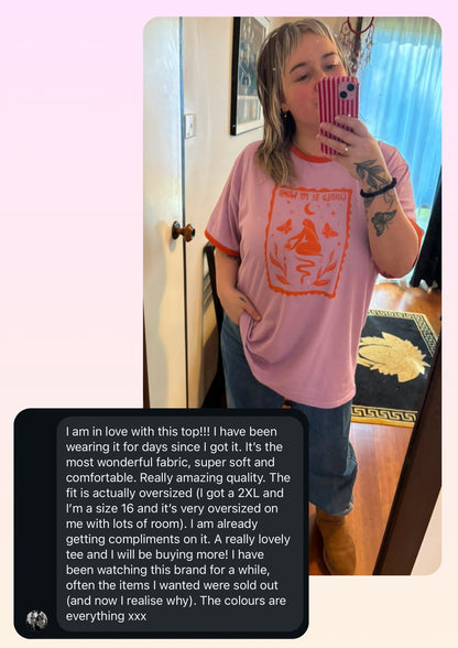 GUIDED BY MY WOMB Oversized T-Shirt - Lilac
