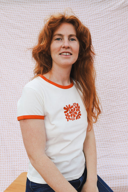 FLOWERS - White / Orange