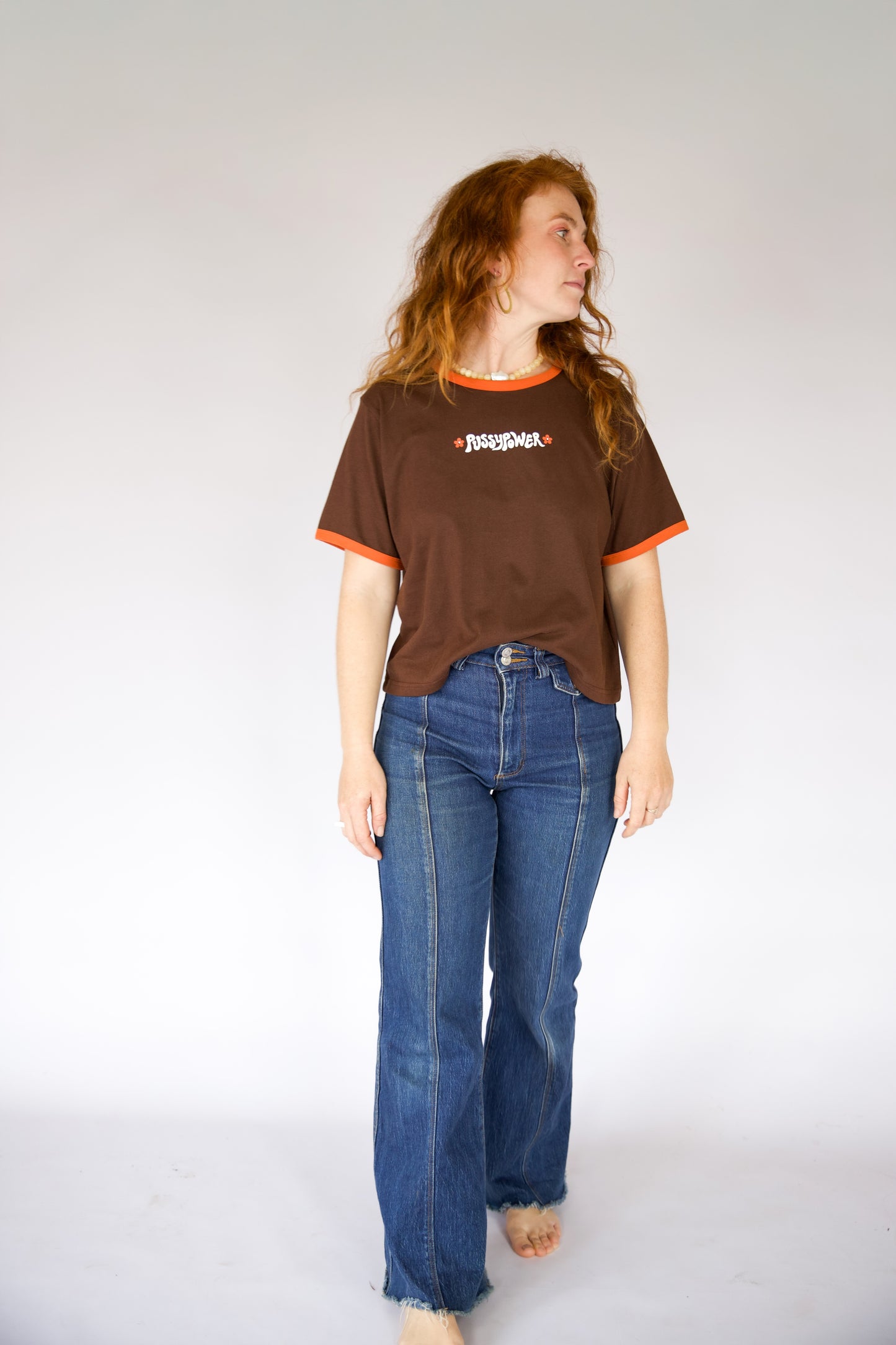 PUSSYPOWER Box T-shirt - Brown