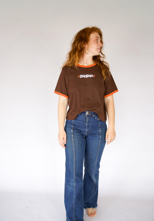 PUSSYPOWER Box T-shirt - Brown